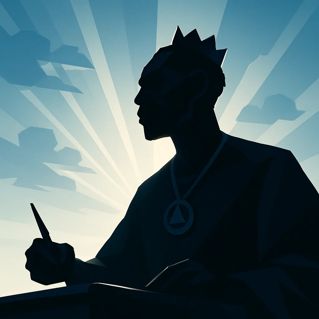 Sub-Saharan African Figure Embodying an Iconic Scientist Thinker's Gravitas