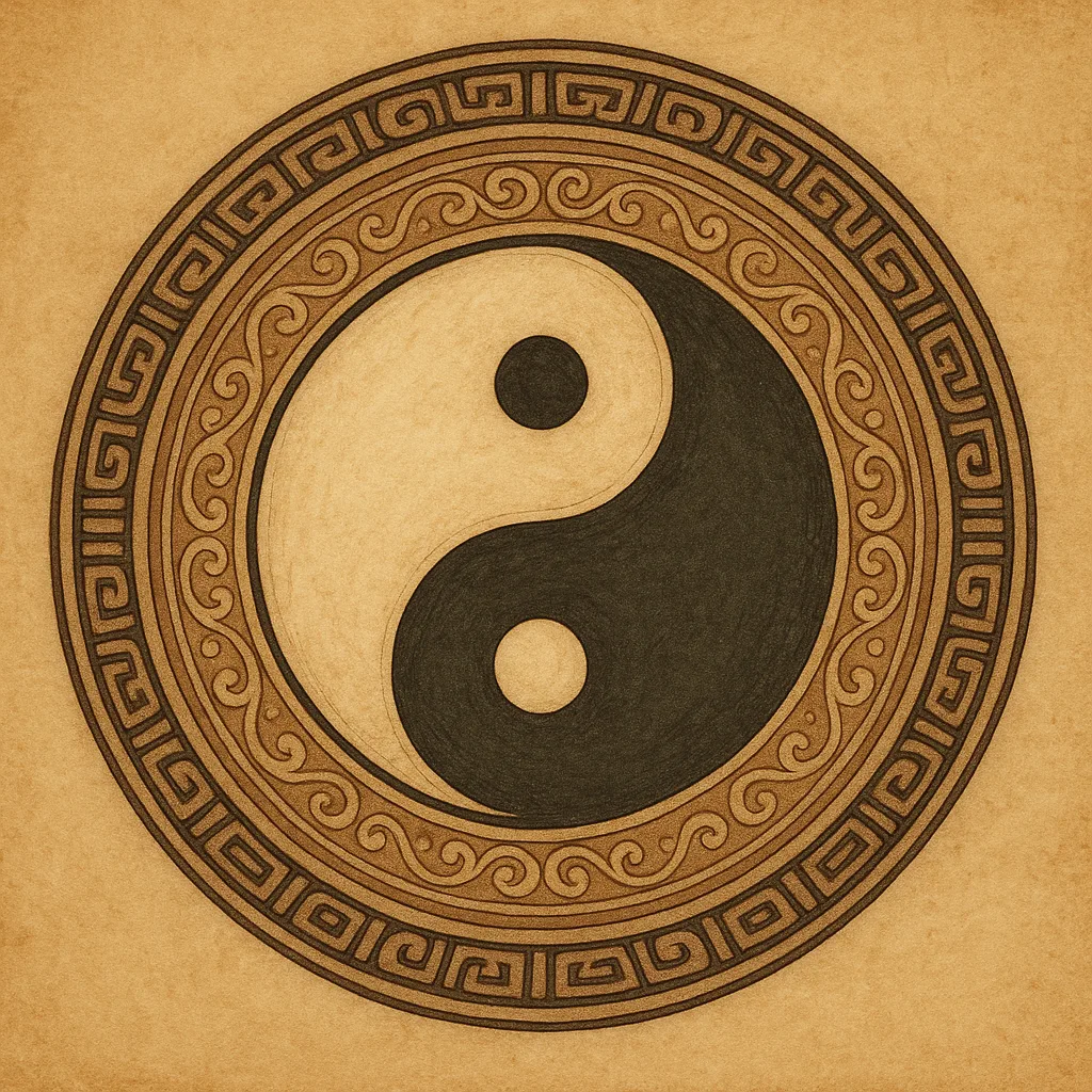 Round Medallion Representing Balance and Harmony as Emphasized in Taoist