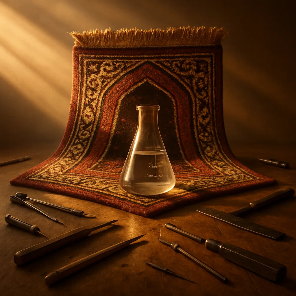 Prayer Rug and Beaker