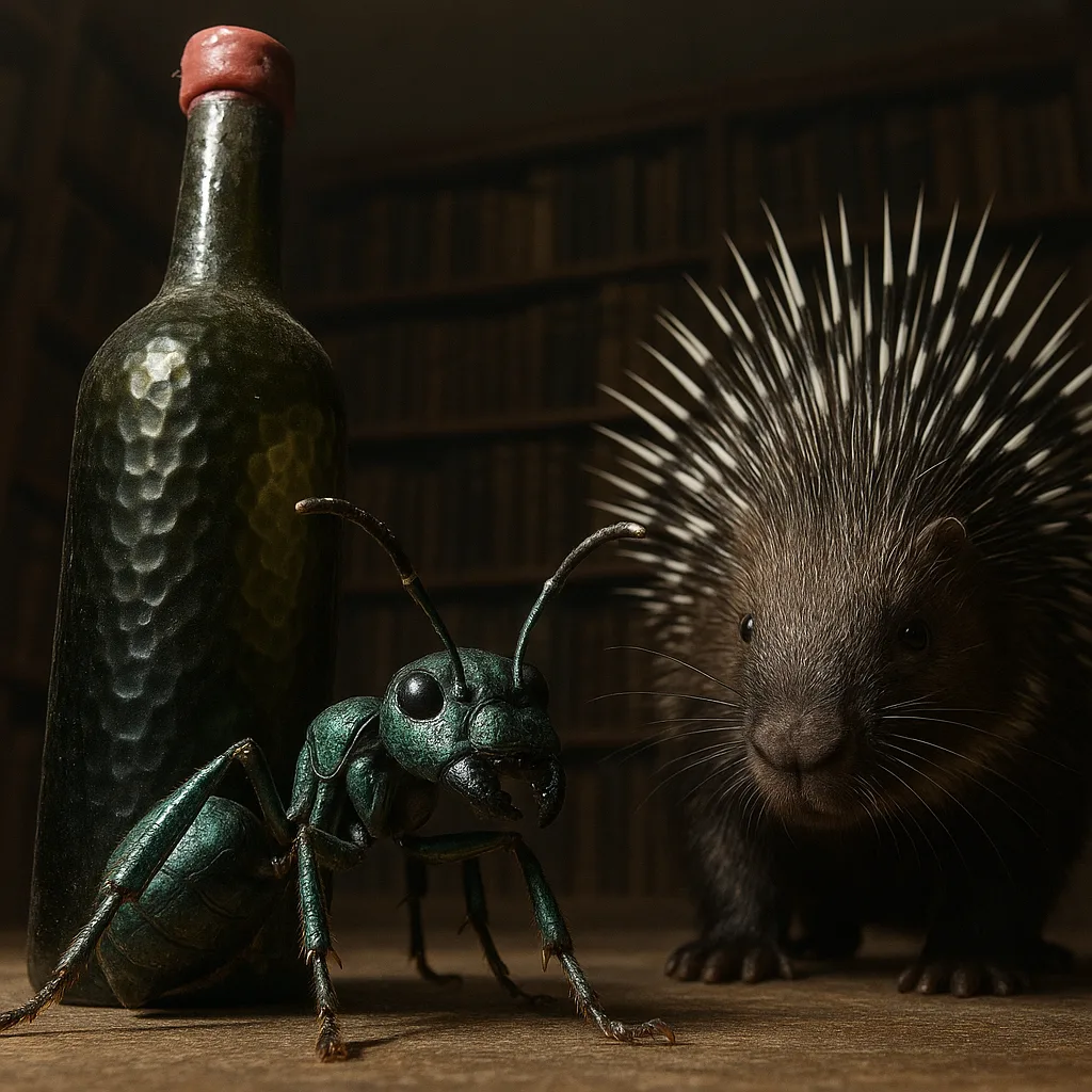 Chaotic and Unpredictable Tableau Unfolds Where a Wine Bottle