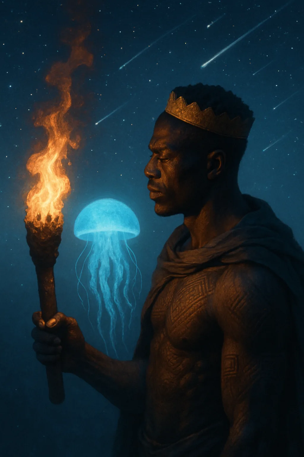 Regal and Commanding Male Figure