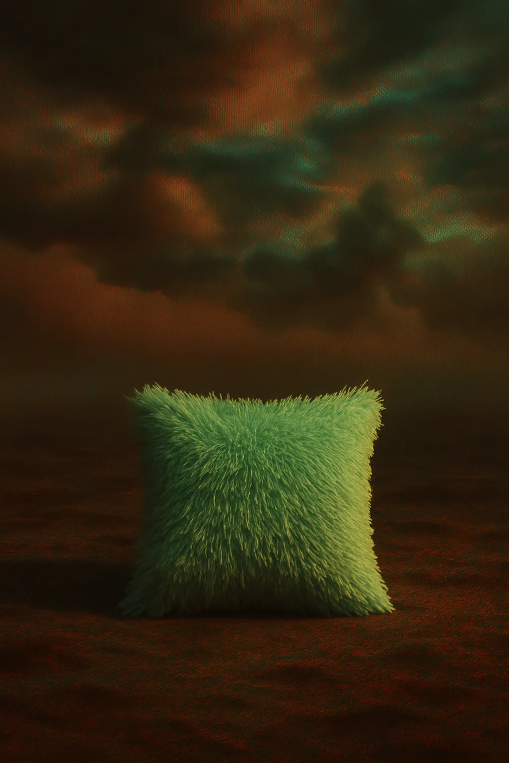 Single Pastel Mint Green Pillow
