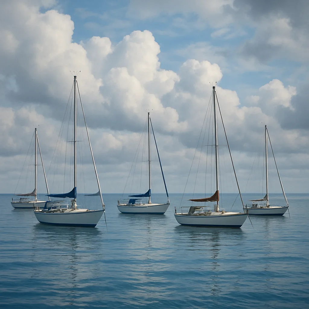 Group of Sailboats