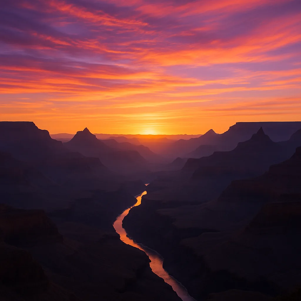 Stunning Photograph Capturing the Vivid Hues of Sunset