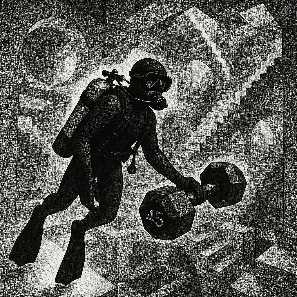 All-black Stealth Scuba Diver