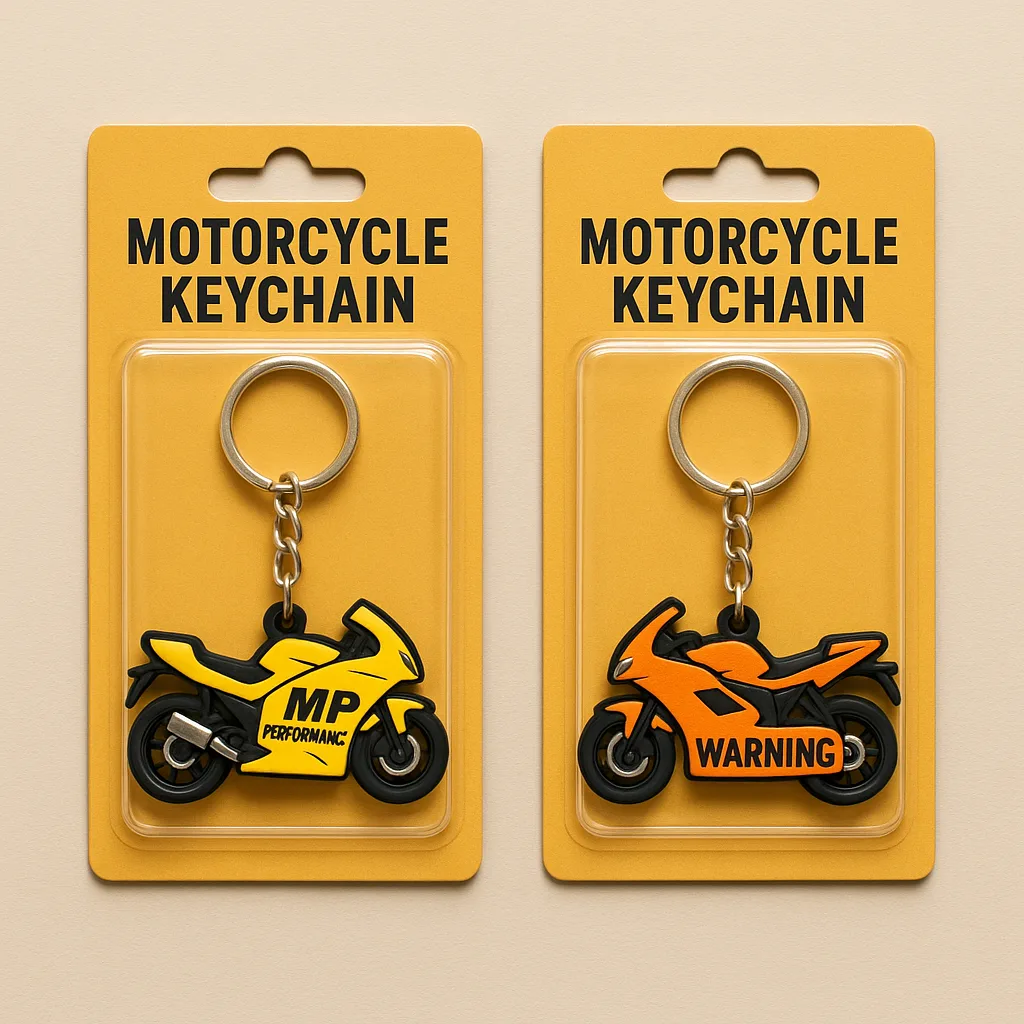 Two Packaged Motorcycle Keychains