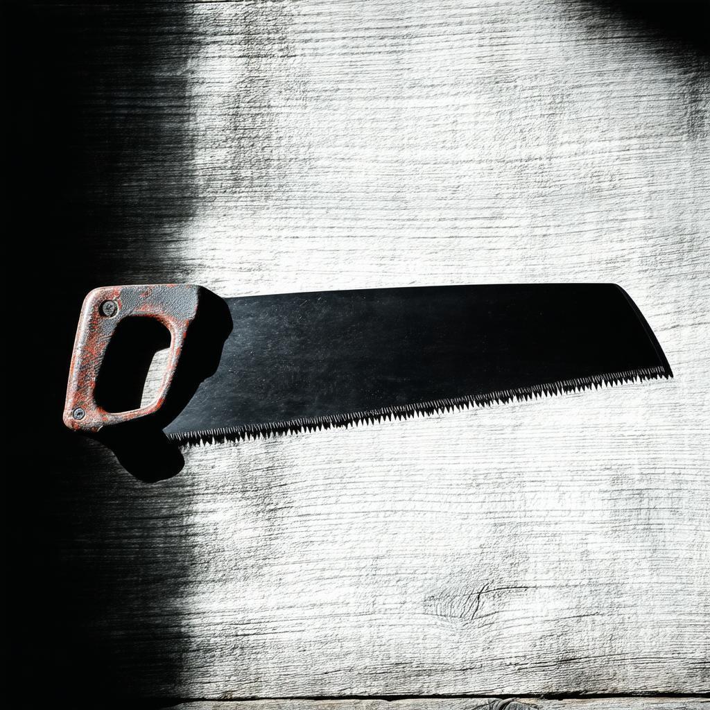 Weathered Handsaw in Grainy CineStill Light