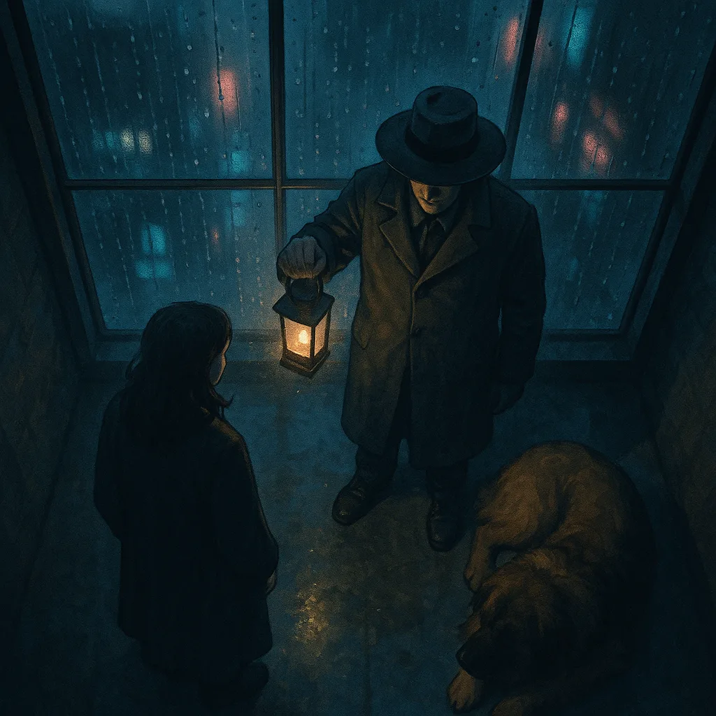 Vast Sheet of a Large Window Revealing a Rainy Day