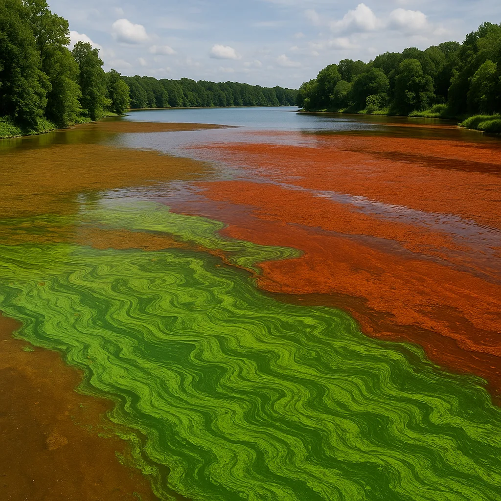 Lake Where the Water Showcases Striking Shades
