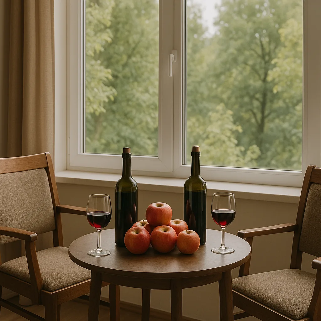 Small Round Table with Apples