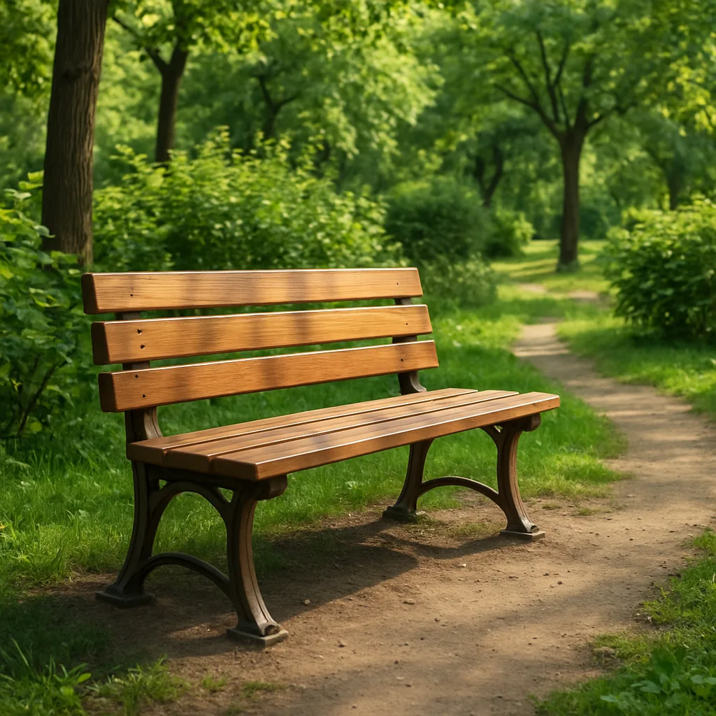 Park Bench Made of Wood