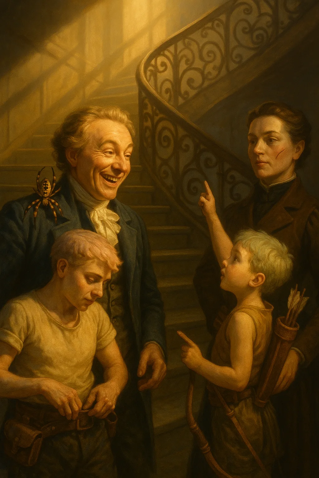 Regal European Innovator with a Visible Toothy Grin