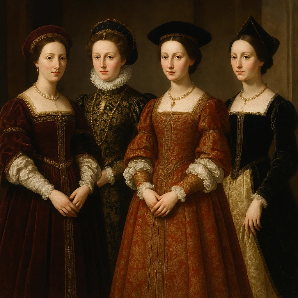 Refined Clothing Worn by Noblewomen in Europe Throughout the Renaissance