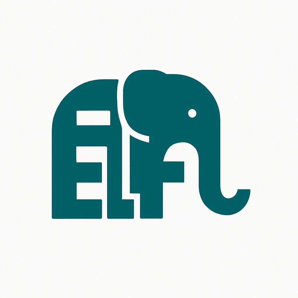 Minimalist Vector Logo That Incorporates the Letters E, L
