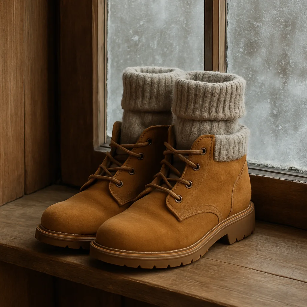 On the Wooden Shelf by the Frosted Window