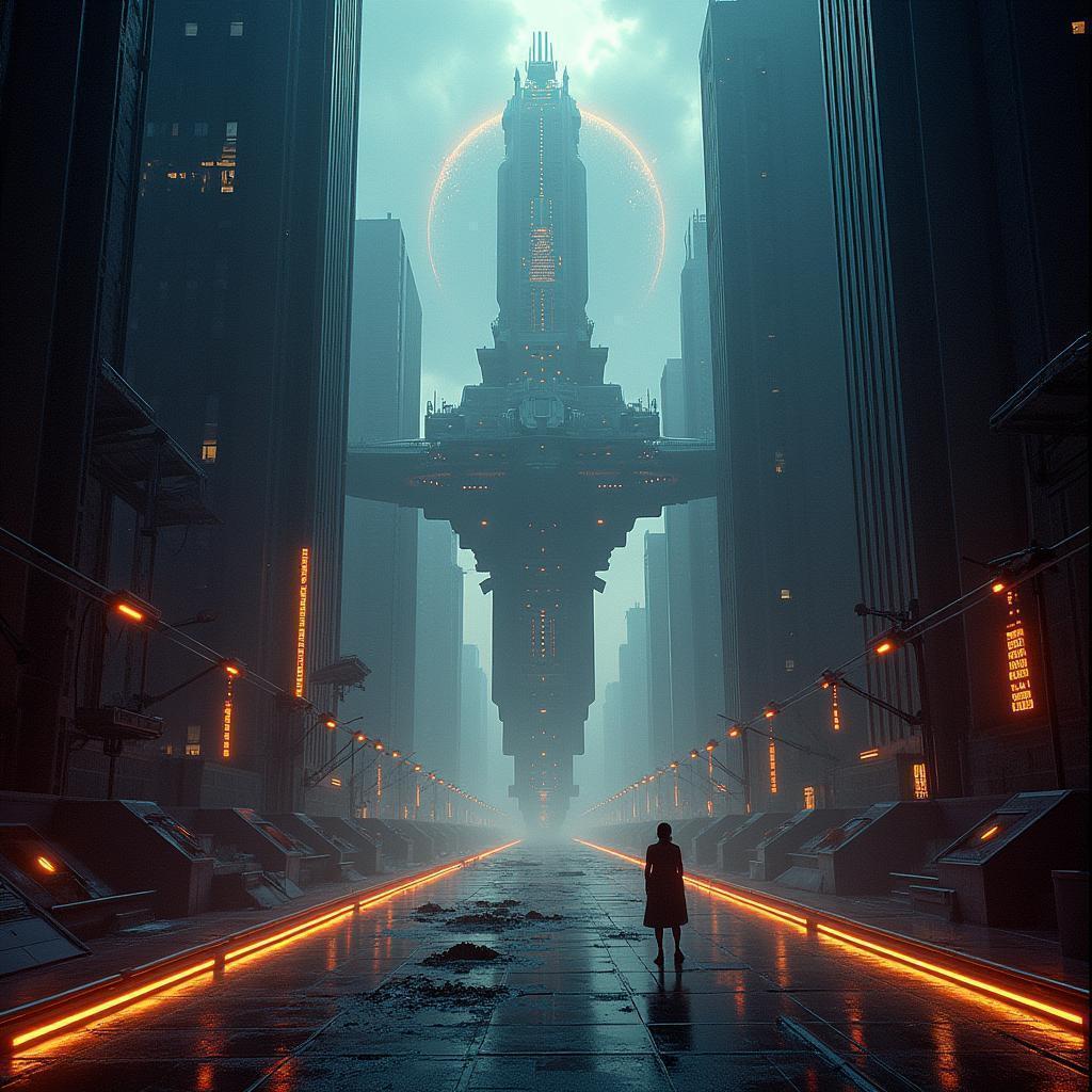 Cosmic Metropolis in Saturated CineStill Tones