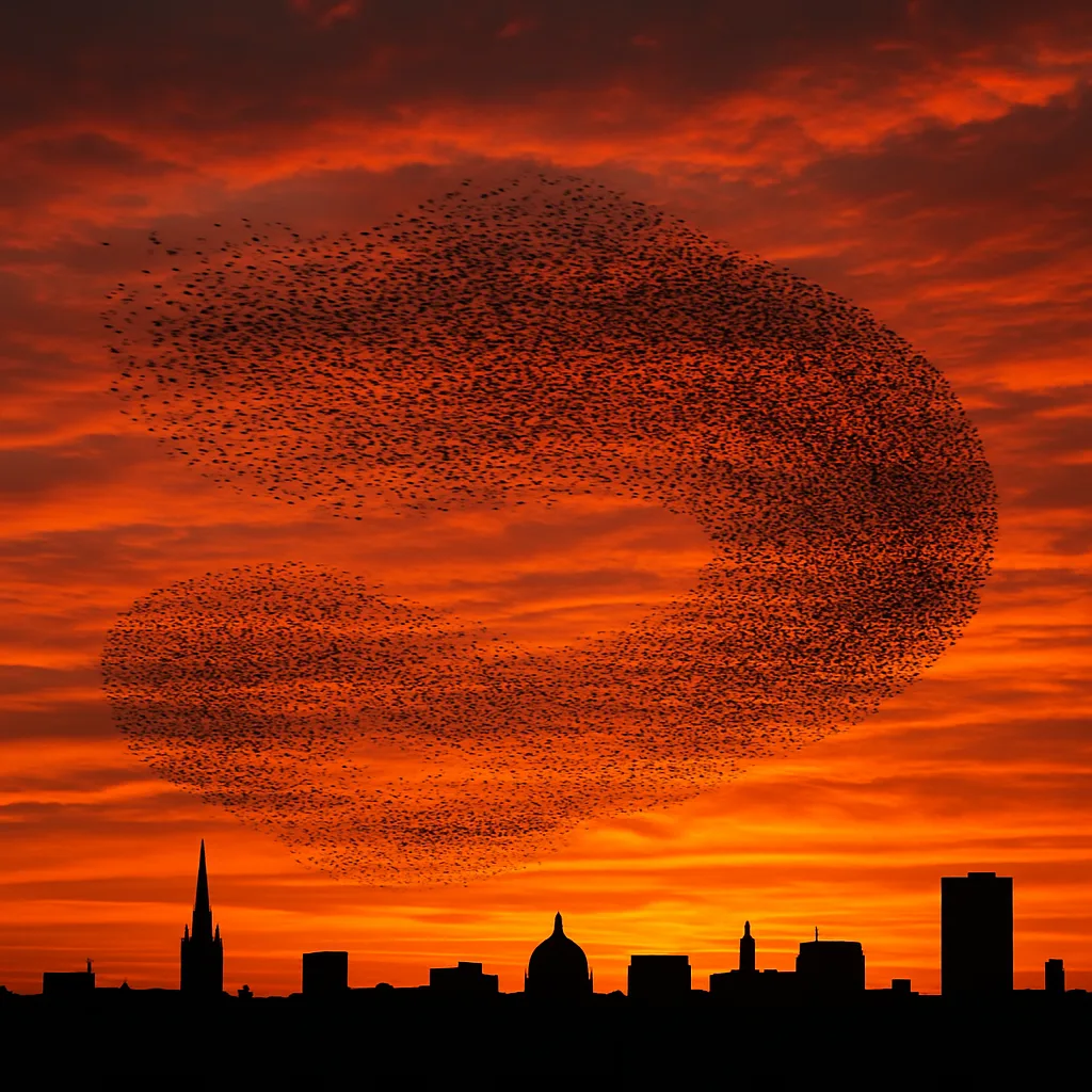 Vast Flock of Starlings