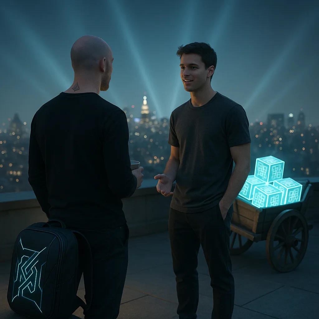 Bald Male Visionary Tech Innovator in Minimalist Attire