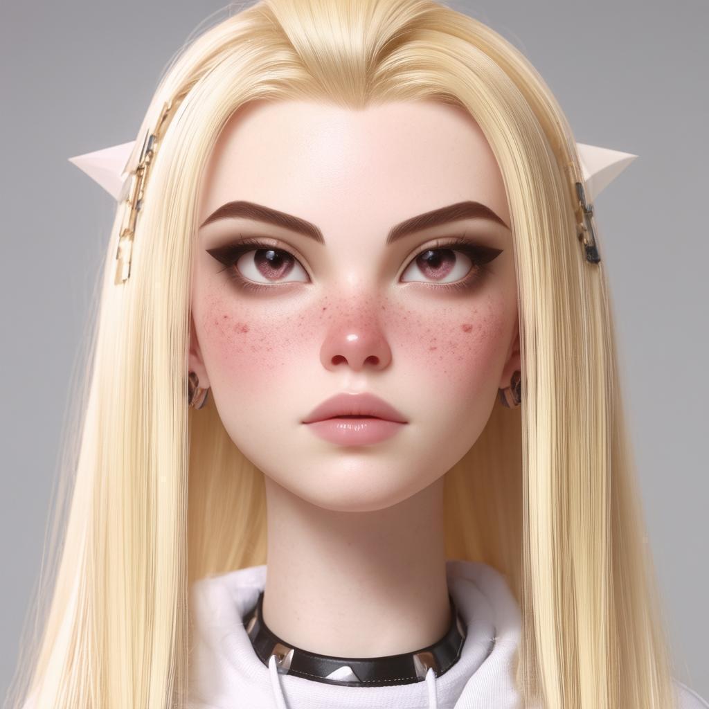 Blonde Inkling Bust Under Directional Light