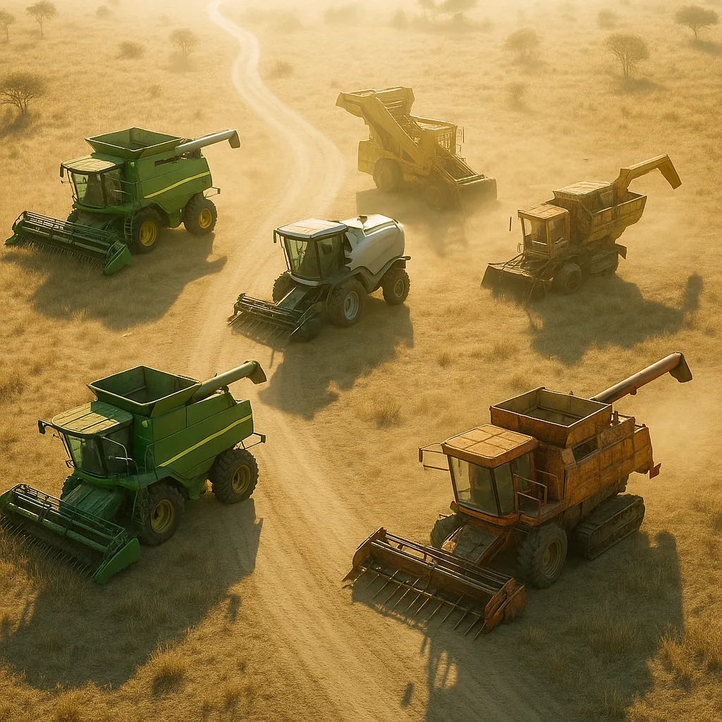 Dusty Path Meanders Through the Sun-bleached Savanna Where