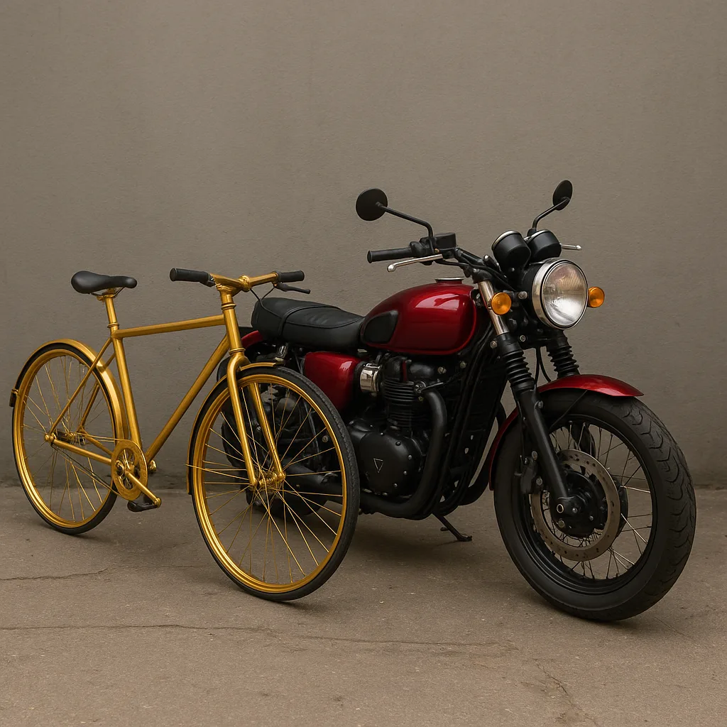 Motorbike in Crimson