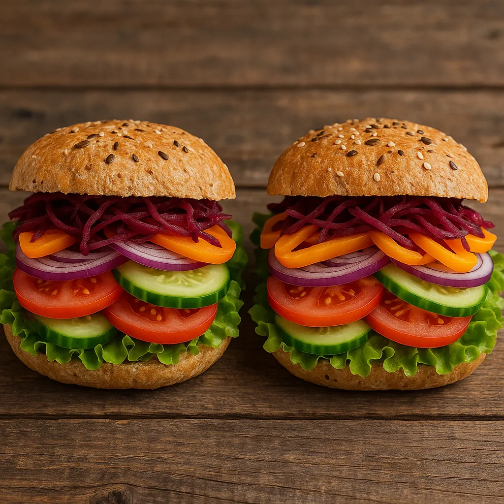 Two Vibrant Sandwiches