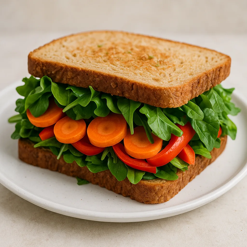 Veggie-loaded Sandwich with Greens
