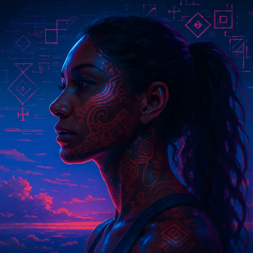 Profiled with Cyberpunk Glitch Neon and Henna