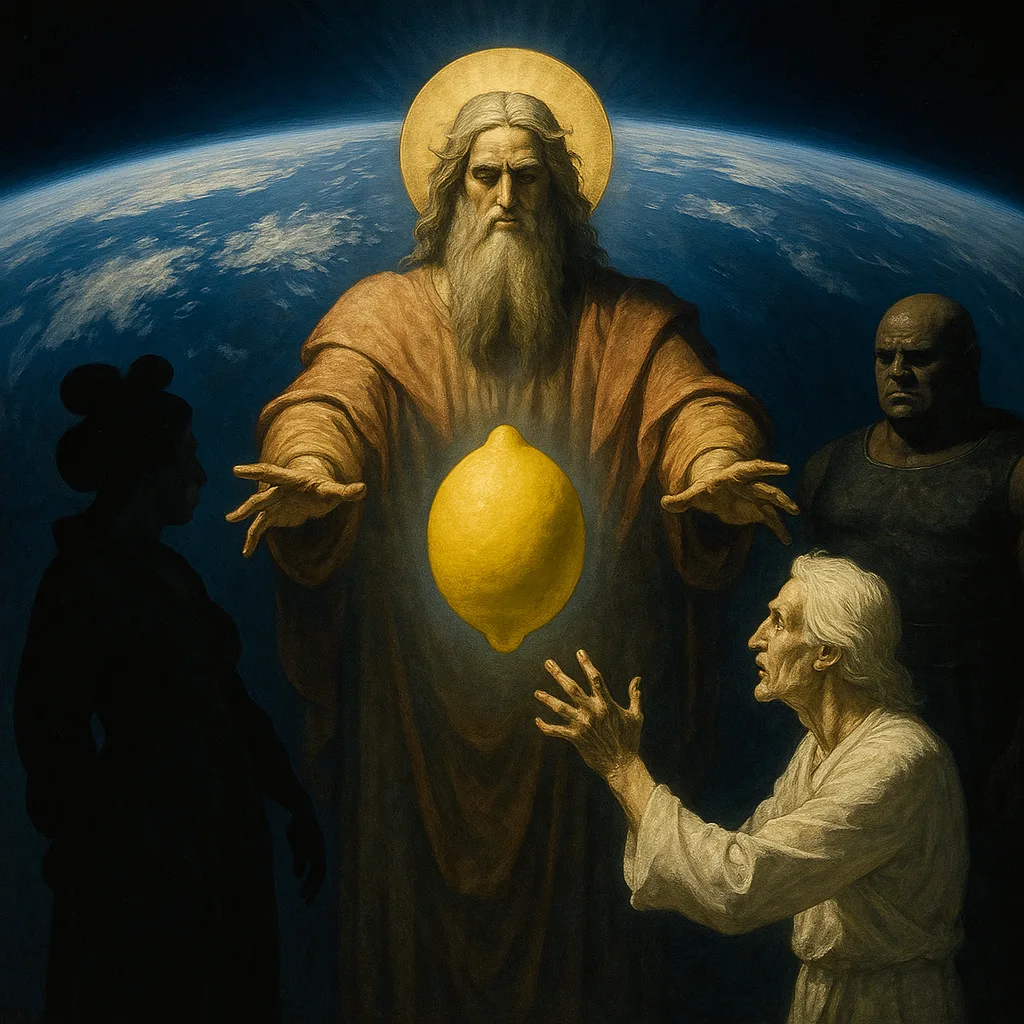 Historical or Mythological Figure with Arms Outstretched Centrally Interacts