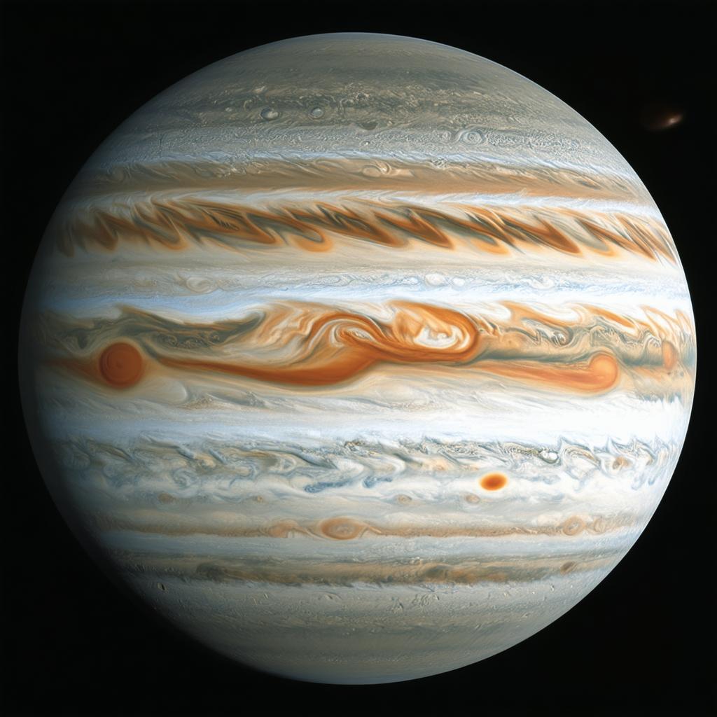 Jupiter's Swirling Storms in Vast Detail