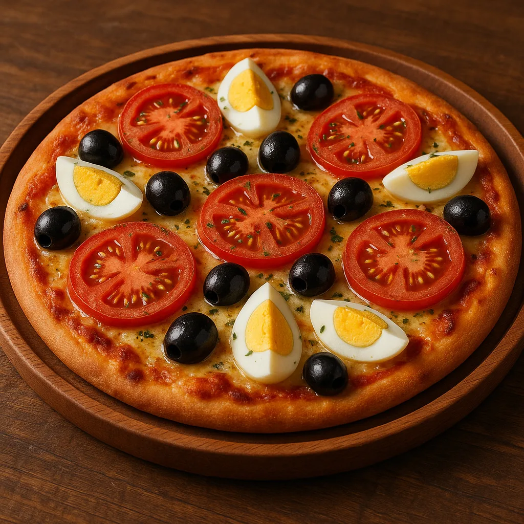Pizza Topped with Sliced Tomatoes