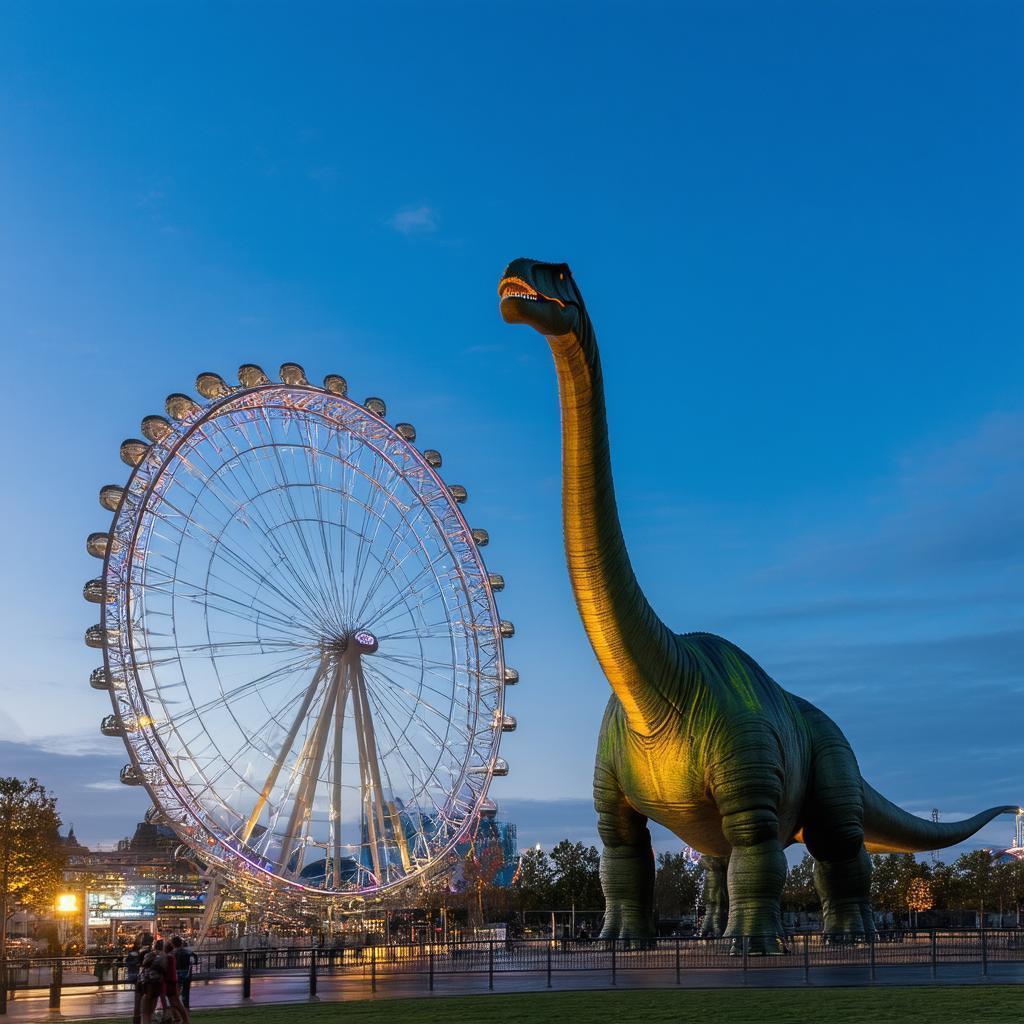 Diplodocus Meets the Millennium Wheel