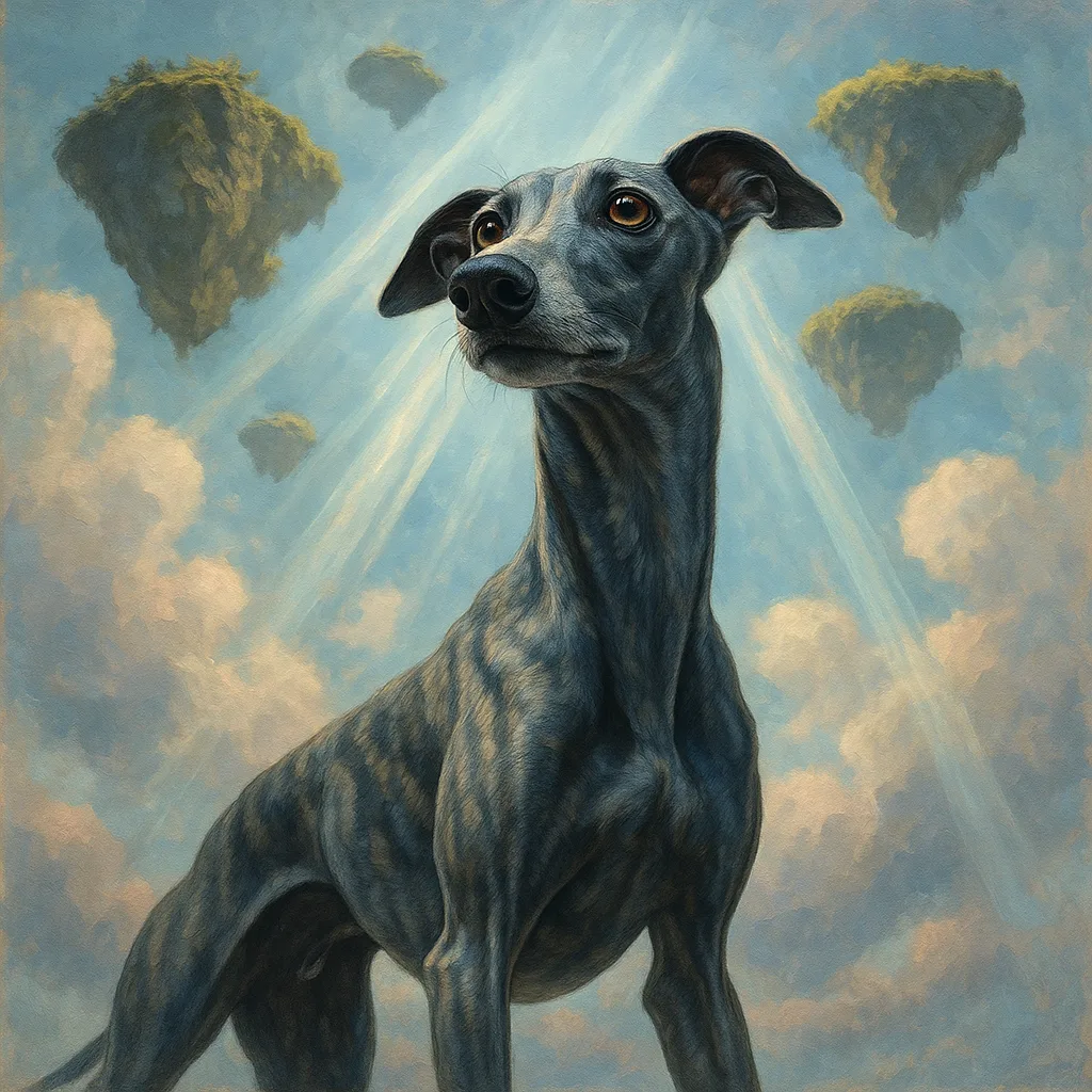 Single Blue Brindle Whippet