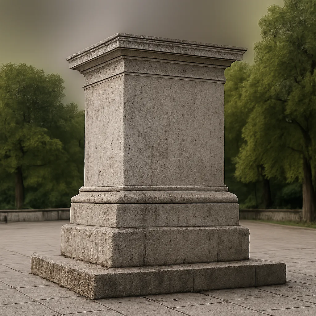 Substantial Stone Base Standing Empty