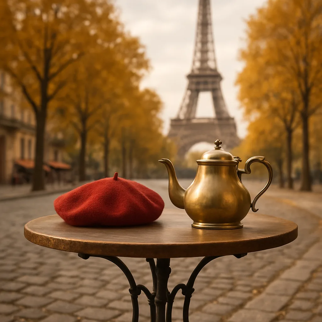 Quaint Parisian Café Table