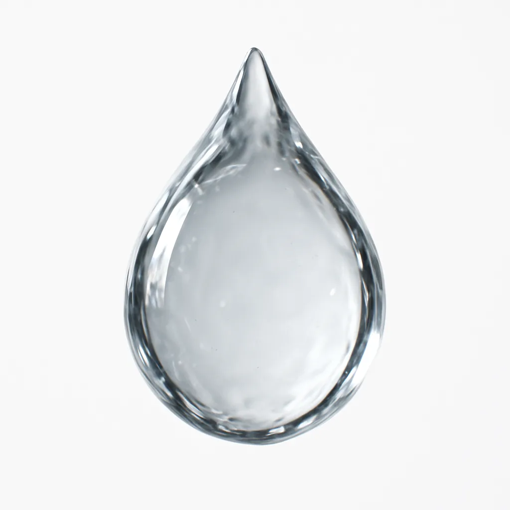 Hyper-realistic 3D Visualization of a Water Droplet Hovering in Mid-air