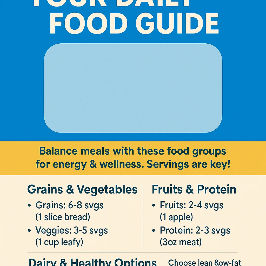Five Food Groups and Recommended Daily Servings