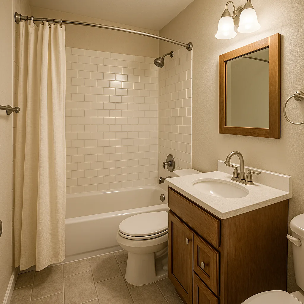 Small Bathroom with a Bathtub