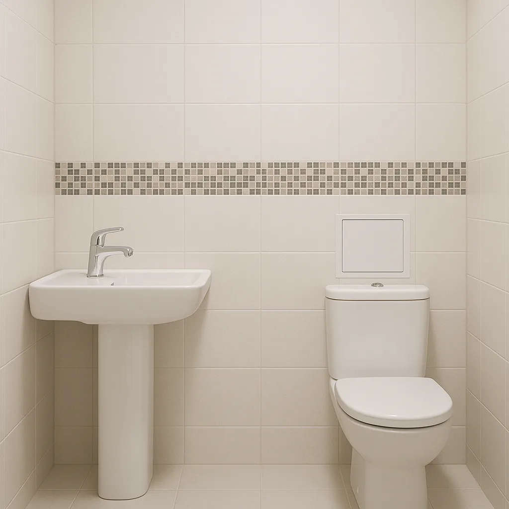 Minimalist Bathroom Featuring a White Sink