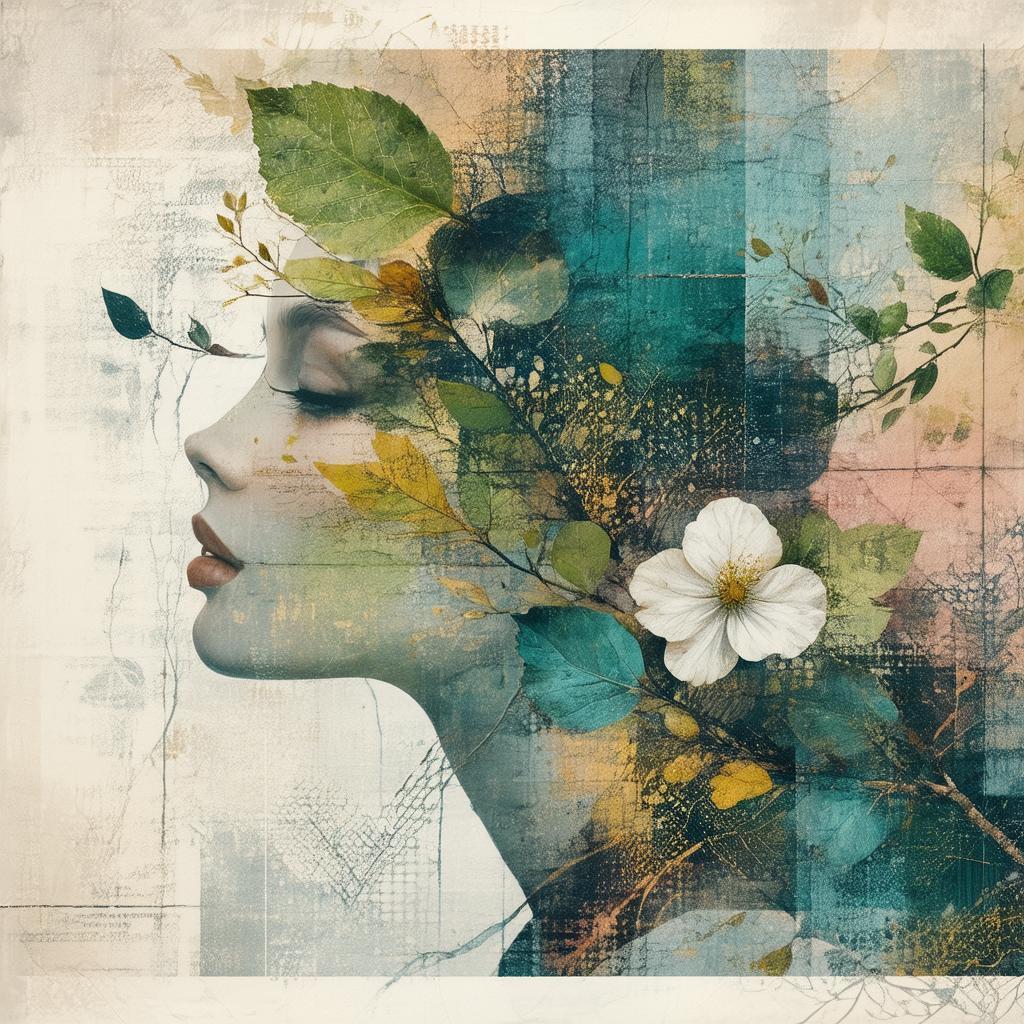Nature Collage Ads From Leaves and Twigs