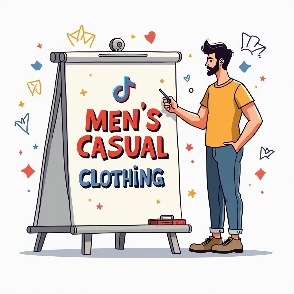 Playful Whiteboard Banner for Casual Fashion