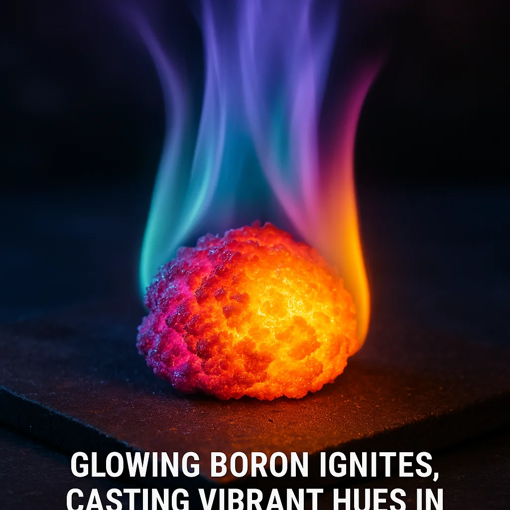 Boron Emits a Radiant Glow as It Catches Fire