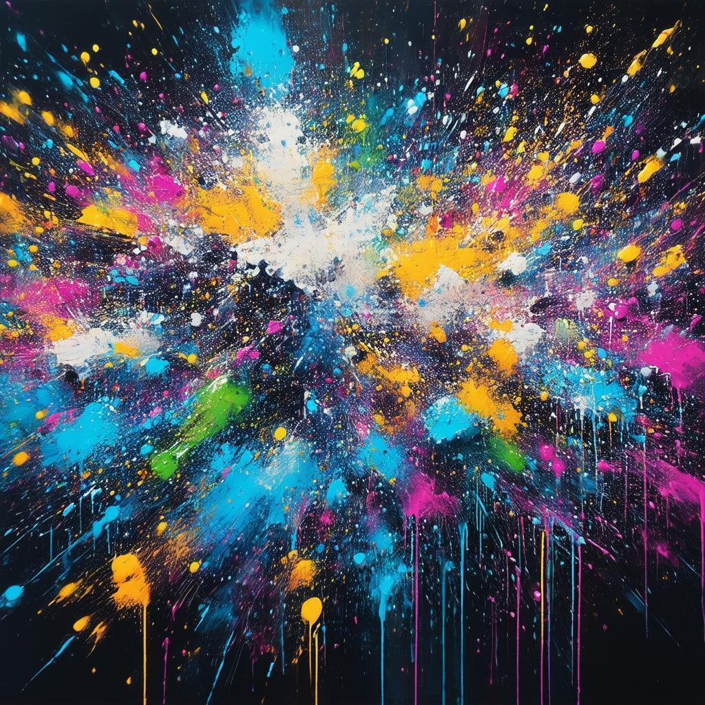 Quantum Particles in Spray Paint Motion