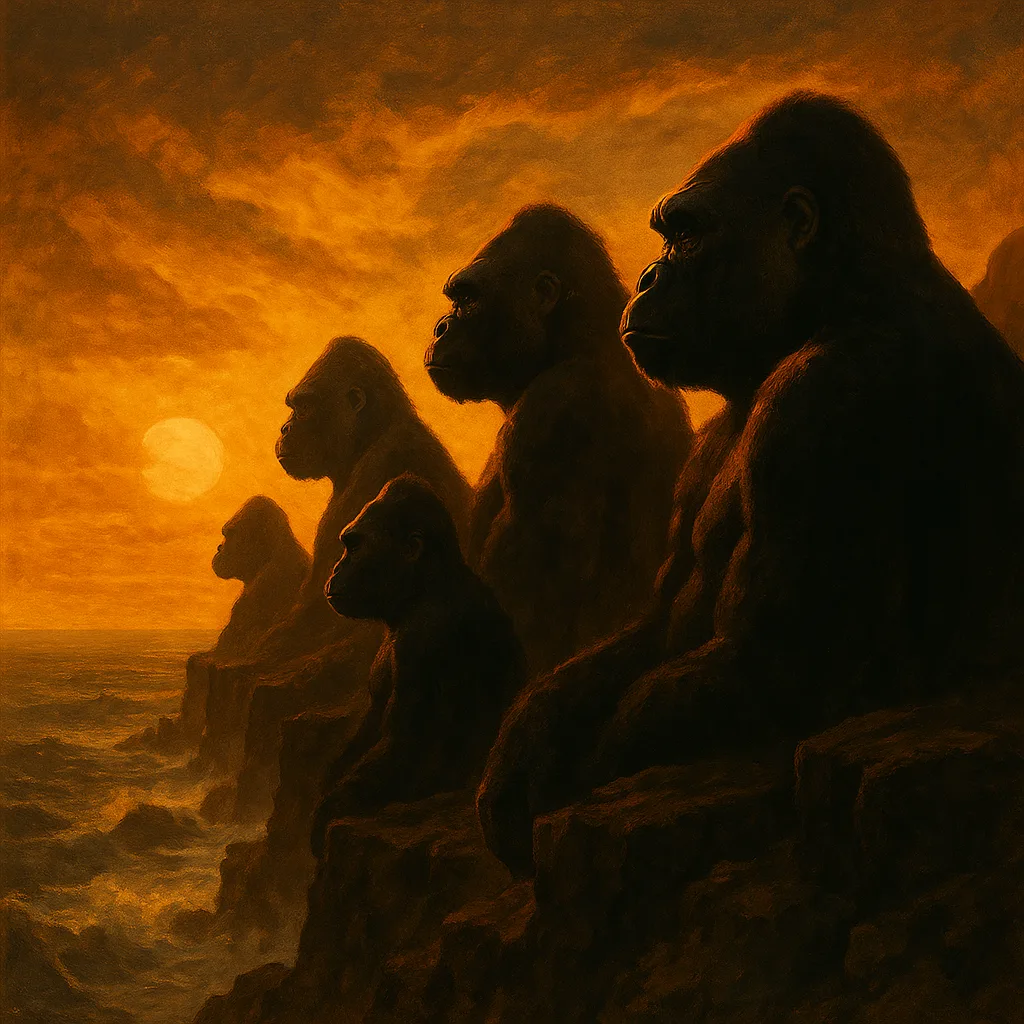 Diverse Gorillas in Profile