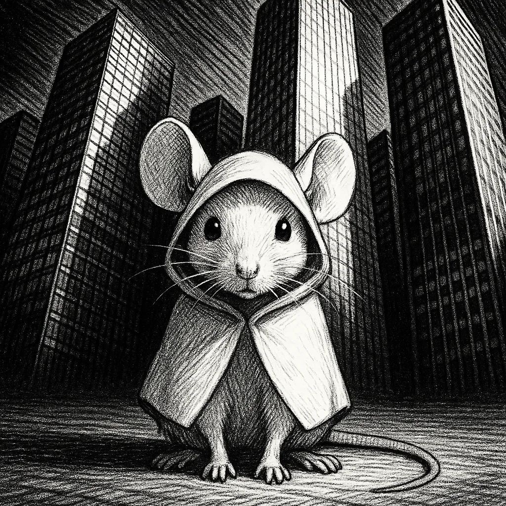 Delicate White Hooded Mouse