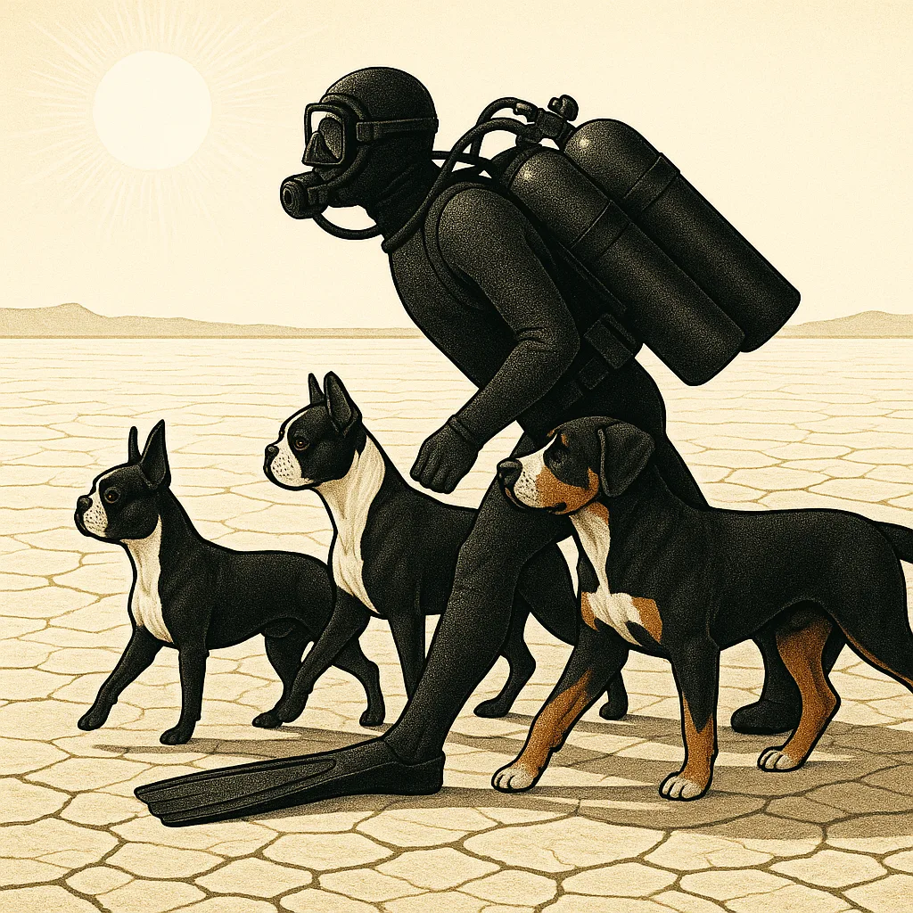 On the Cracked Earth of a Dry Lake