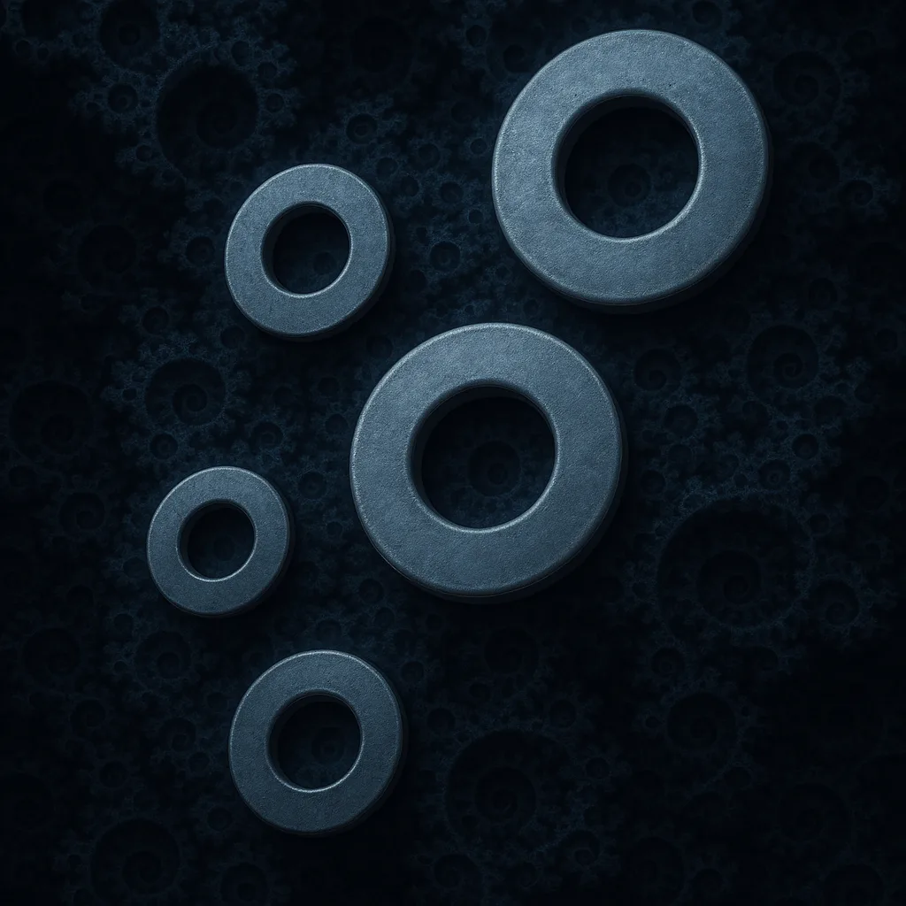 Varied Washers in Macro Detail