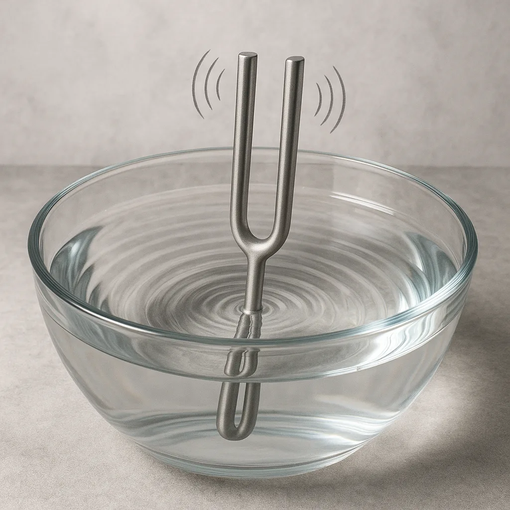 Tuning Fork Set into Motion