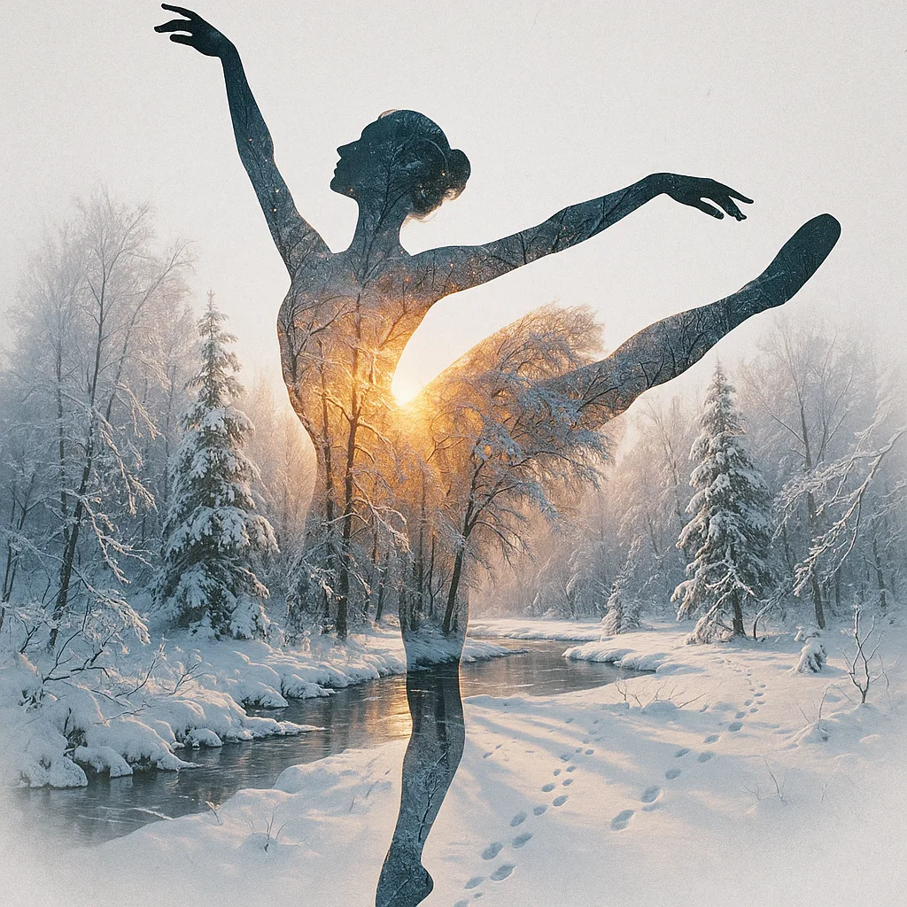 Double Exposure Image in the Style of Midjourney
