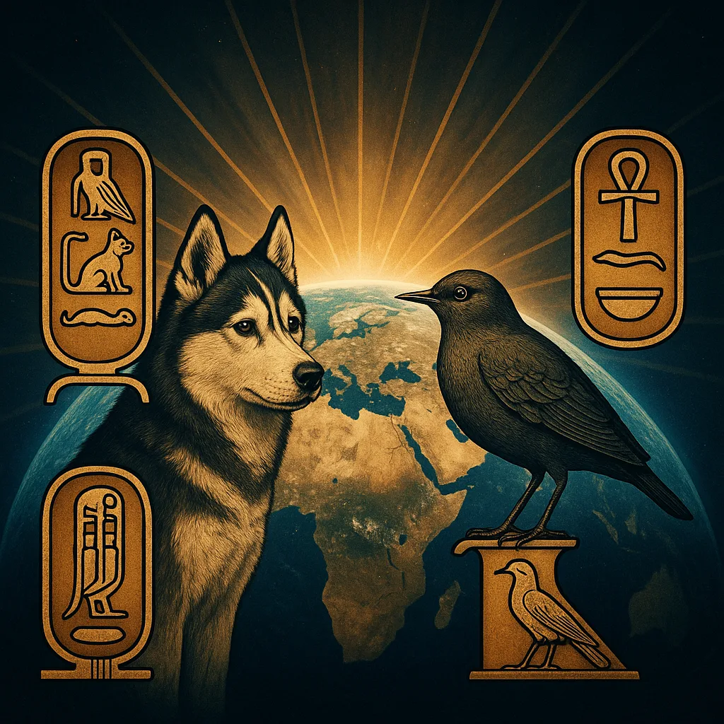 Siberian Husky and Water Ouzel